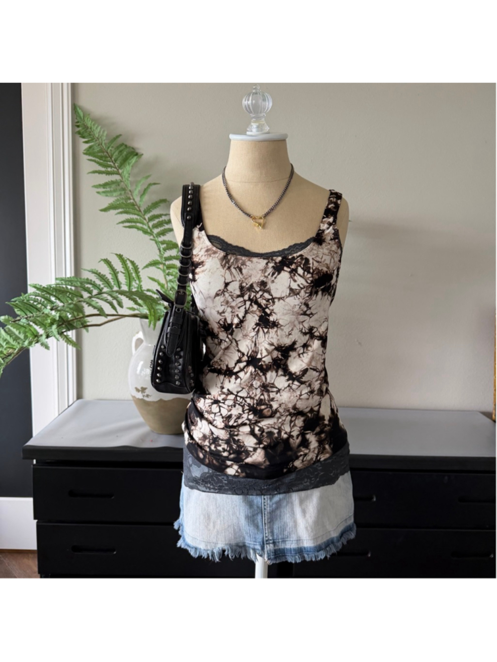 Last Tango Tie Dye Tank Size S Indie Sleaze Grunge Goth Fitted